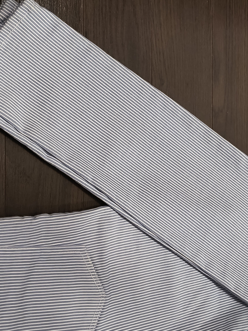 H&M Light Blue and White Striped Pants